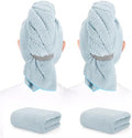 2 Pack Microfiber Hair Towel XL 41" x 24" Fast Dry, Soft, Absorbent by BEofferDirect
