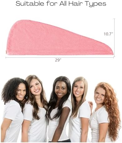 ROLSHOL 4 Pack Extra Large Microfiber Hair Towel Wraps for Women - Image 2