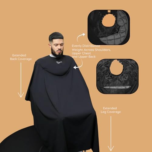 1.5 & 3lb Kids Set (Ages 3–13) – Weighted Hair Cutting Barber Capes with Elastic Collar, Waterproof Salon Capes for Added Comfort, Perfect for Barber & Hairstylist (52 x 36 in) - Image 6