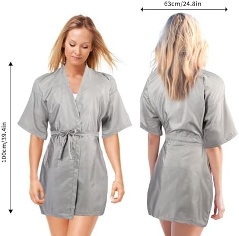 Salon Client Gown Robes Cape Hair Cutting Smock with Adjustable Tie for Hair Cutting Barber Hairstyling - Image 4