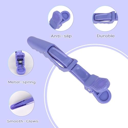 Ondder 24 Pack Alligator Hair Clips, 4.5 inch Clips for Hair Sectioning, Hair Styling Accessories for Women Men Girls Teens, Dark Purple - Image 2