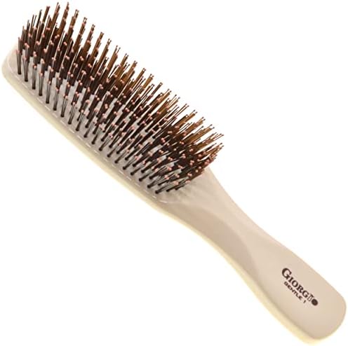 Giorgio Gentle Full Size Hair Brush – Ivory, 7.75 Inch, Men, Women & Kids, Detangler for Fine, Thick & Curly Hair, Scalp Massager, All Hair Types by GiorgioHairBrushesCombs