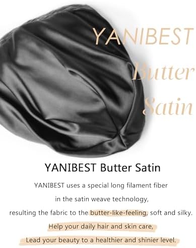 YANIBEST Slouchy Beanie Hat Satin Lined Sleep Cap Chemo Headwear Caps - Image 4