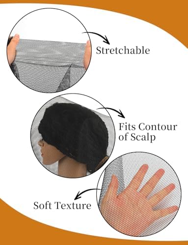 8PCS Black Hair Net 26 x 17.7 Inch Stretch Weaving Nets for Sew in Weave - Image 4