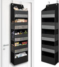 TYMENSH Over the Door Organizer for Bedroom Bathroom Pantry, 5 Shelf Black by TYMENSH