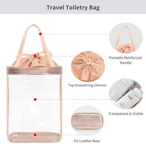 Clear Toiletry Bag, Travel Toiletry Bag for Women TSA Approved Toiletry Bag - Image 3