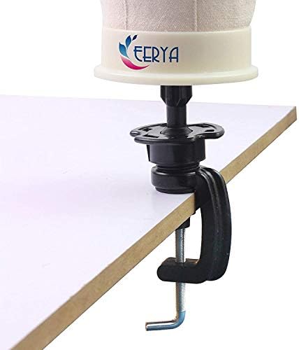 22.5 Inch Canvas Block Wig Head Stand Set for Wig Display Styling Making - Image 5
