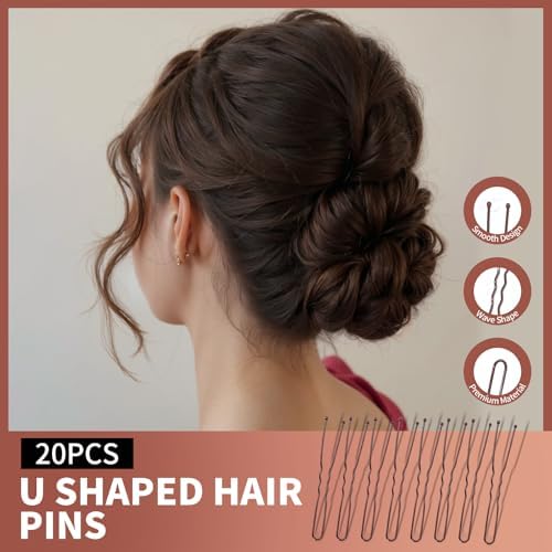 Teenitor Hair Accessories Kit for Woman & Girls: 500pcs Elastic Hair Bands; 30pcs Ponytail Holders, 30pcs Seamless Thick Hair Bands; 40pcs Bobby Hair Pins (Brown) - Image 7