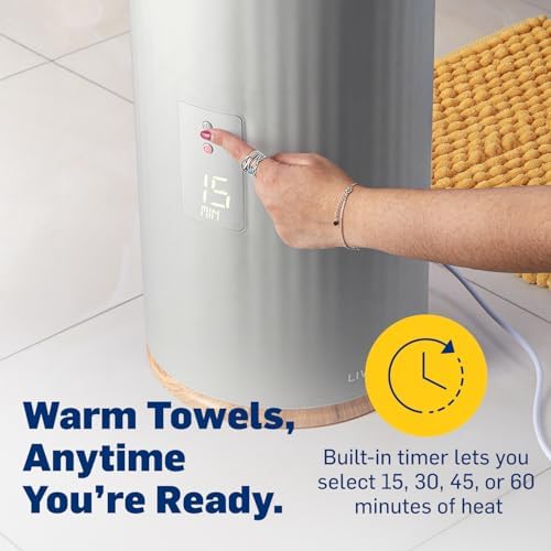 Live Fine Towel Warmer | Bucket Style Luxury Heater with LED Display, Adjustable Timer, Auto Shut-Off | Fits 40” x 70” Oversized Towel - Image 3
