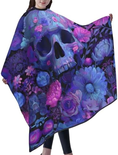 Skull Vintage Hair Cutting Barber Cape Hair Salon and Dyeing Styling Cloth for Women/Men - Image 2