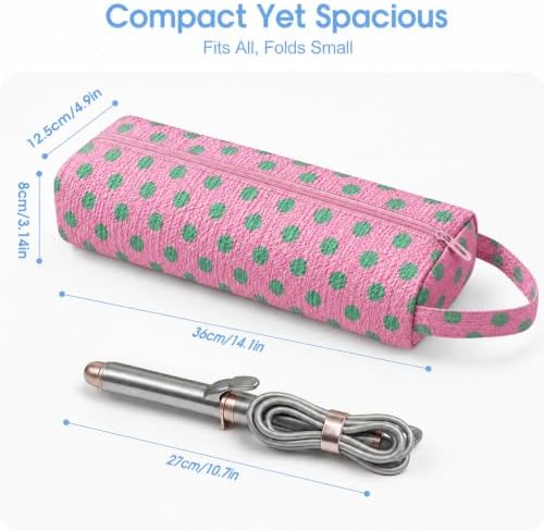 Slim Quilted Hair Tools Travel Case Styling Tools, Wide-Open Design - Image 2