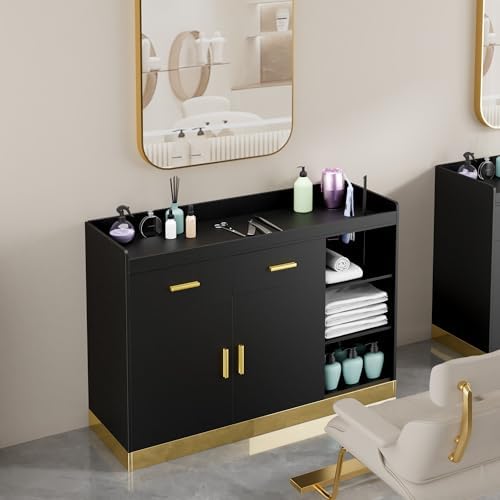 Salon Station, Free Standing Barber Cabinet for Hair Styling - Image 2