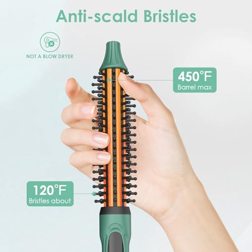 BANGMENG Thermal Brush for Short Hair 1/2 Inch Curling Brush Men Bobs Pixie - Image 3