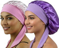 Satin Bonnet for Sleeping Women Curly Hair Large Silk Bonnet with Tie by COCOSILK