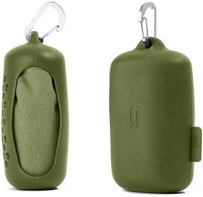 Quick Dry Towel for Travel, Camping, Gym & Sports - Army Green Nanofiber - Image 2
