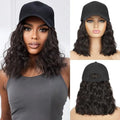 HANYUDIE Hat Wig for Women Wig Cap with Curly Hair Extensions Hat with Hair Wave Adjustable Baseball Cap Wigs by HANYUDIE