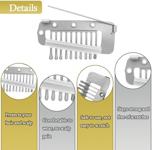 Vodolo Chunni Clips with Safety Pins,8 PCS Strong Chunni Grip Dupatta Setting Clips Indian for Woman Silver - Image 3