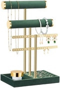 Jewelry Organizer Stand for Necklaces, Bracelets, Earrings, Rings, Green by BUSSDIS