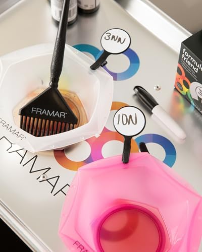 FRAMAR Formula Friend Clips 8 Pack, Dry Erase Labels for Hair Color Bowl - Image 4