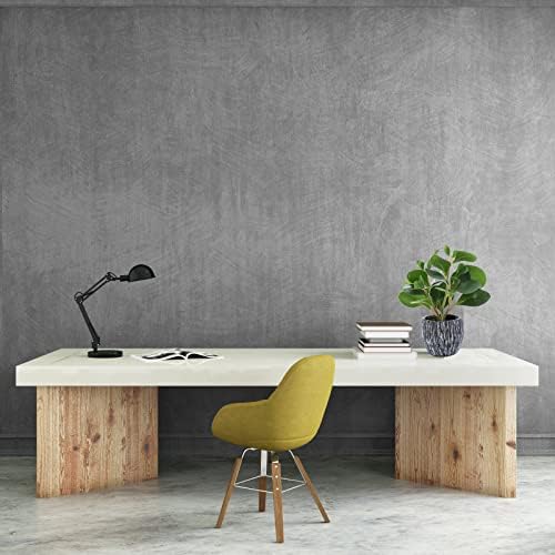 AlphaAcc Fake Faux Fiddle Leaf Fig Cement Planter Housewarming Desk Decor - Image 5