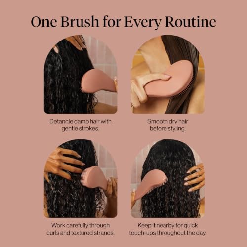 Kitsch Detangler Brush – Gentle Curly Hair Brush All Hair Types, Terracotta - Image 6