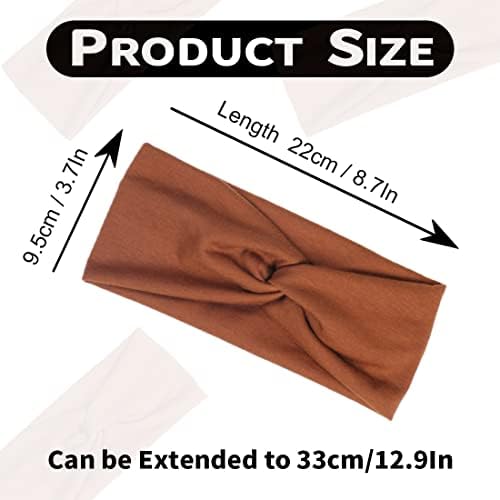 Kachanaa 12 Pack Headbands for Women, Elastic Wide Headbands Non Slip Workout Yoga Sport Hair Bands for Women’s Hair Accessories - Image 2