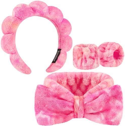 Ztomine Headbands for Women - Spa Headband and Wristband Set - Headband for Washing Face,Facial Mask,Makeup and Skin Care,Gifts for Women and Teen Girl Gifts Trendy Stuff by Ztomine