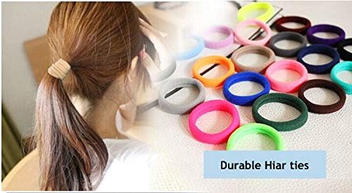 CÉLLOT 100PCS Elastic Hair Ties, 4cm Diameter Seamless Nylon Bands, Normal Ponytail Holders for Women & Children - Image 6