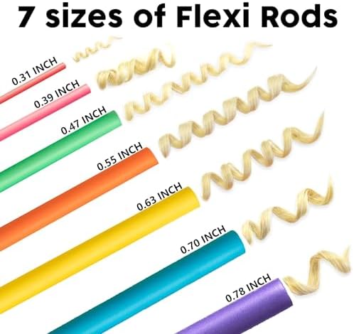 47 Pcs 7" Heatless Flexi Rods Set for Overnight Curls for All Hair - Image 2