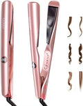LANDOT 2 in 1 Hair Straightener and Curler, Twist Flat Iron Dual Voltage 1" by LANDOT