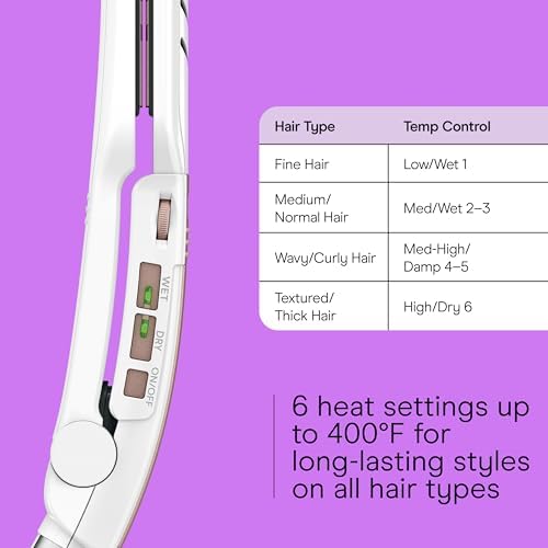 Conair Hair Straightener, Double Ceramic, Wet to Dry, Long 1 1/2" Plates - Image 4