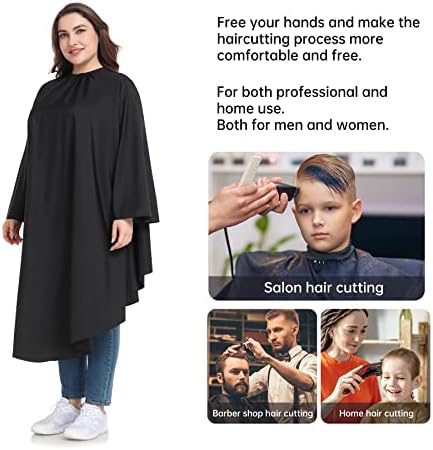 Professional Barber & Salon Cape with Sleeves | Large Hair & Water Repellent Cutting Cape with Adjustable Snaps - Image 5