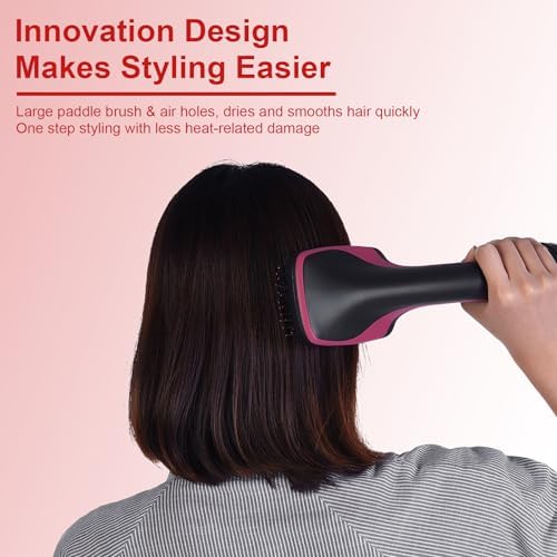 Blow Dryer Brush Hair Dryer One-Step Straightener Paddle Brush - Image 3