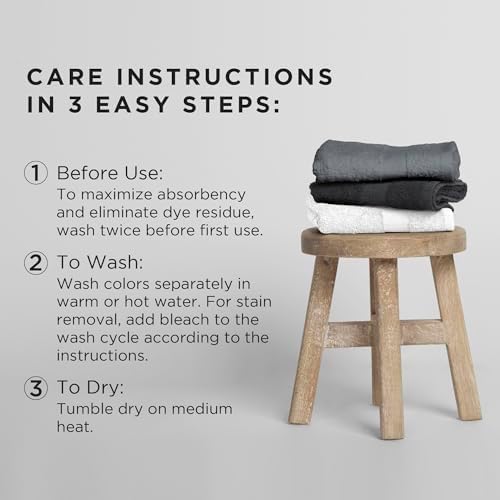 Fromm ColorSafe 100% Cotton Bleach Proof Salon Hair Towels, Black, 12-Pack - Image 5