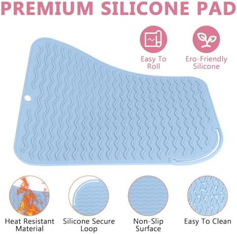 Larger Size Silicone Heat Resistant Mat for Hair Tools(12" x 9") - Image 4
