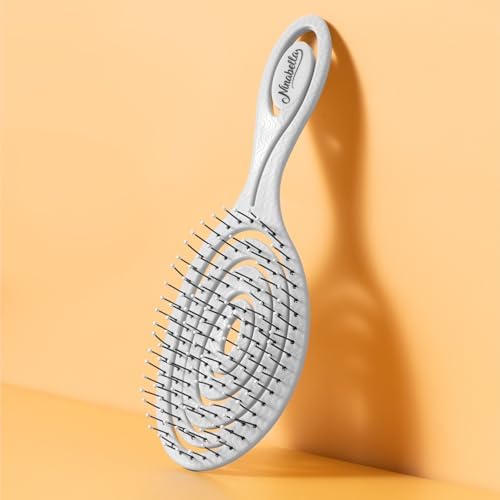 Ninabella Detangler Brush - No Tangle Hair Brush for Women, Fine, Thick and Long Hair - Hairbrush for Wet and Dry Hair, Gentle on the Scalp - Stone Grey - Image 6