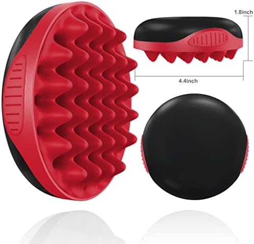 WTTORDE Silicone Curly Hair Brush, Twist Wave Tool with Big and Small Holes for Afro Curls, Two-Sided Use for Men, Women, Boys, and Girls, Red, 1 Pcs - Image 5