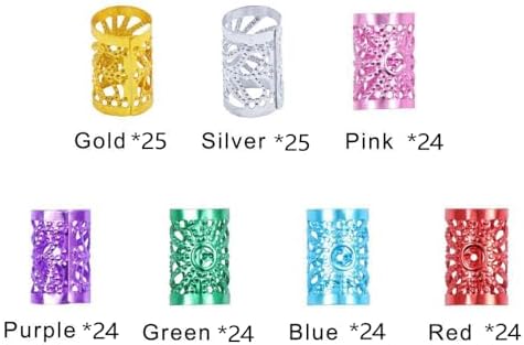 170 Pcs Hair Jewelry for Braids Accessories, Hair Cuffs for Braids Loc Jewelry for Black Women Hair Coils Rings for Hair Braids Decoration Dreadlock Beads Locs Accessories - Image 4
