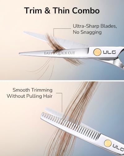 ULG Hair Cutting Scissors Set, 8 PCS Professional Stainless Steel - Image 2