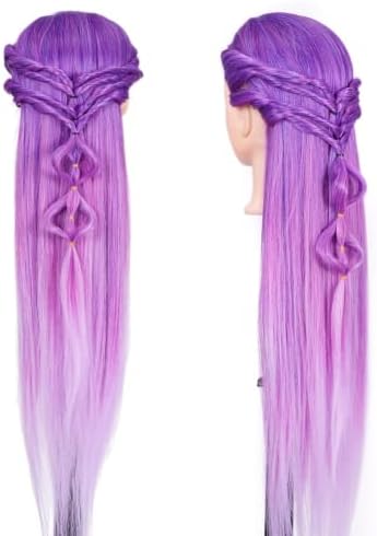 Mannequin Head with Hair 29'' Cosmetology Doll Head for Hair Styling - Image 6