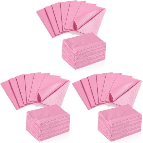 Makartt Disposable Nail Mats, 50 Pcs 3-Ply Absorbent Nail Table Pads with PE Backing, 18” x 13” Nail Desk Protection for Manicure Pedicure, Acrylic Gel Practice, Salon & Home DIY (Pink) (Pack of 3) by Makartt