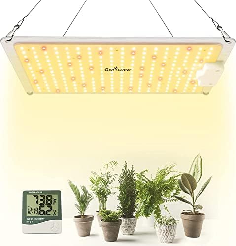 LED Grow Light, SP1000 Sunlike Full Spectrum Dimmable Plant Lights with Thermometer Hygrometer, Growing Lamps for Indoor Plants Seedlings Veg Bloom 2x2/3x3 Ft Coverage by Gerylove