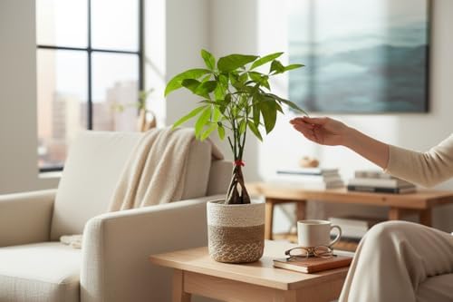 Money Tree Live Indoor Plant | 14-22 Inches Tall Bonsai | Easy to Grow Houseplant | Home, Office, or Room Decor | Birthday, Housewarming Gift in 4 Inch Pot - Image 6