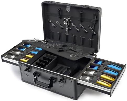 MoyRetty Professional Barber Case Aluminum Organizer, 16.5"*12.4"*7" by MoyRetty