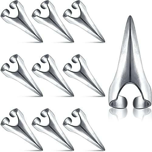 Hicarer 10 Pcs Adjustable Finger Claw Hair Parting Braid Ring Halloween Cos by Hicarer