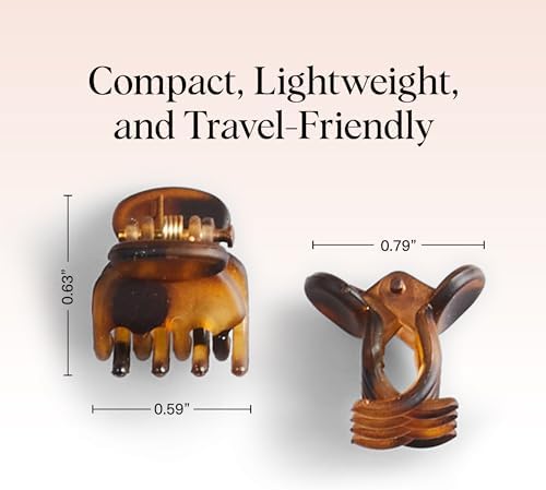Kitsch Mini Hair Clips for Women - Tortoise & Black, 16 Pcs - Image 2