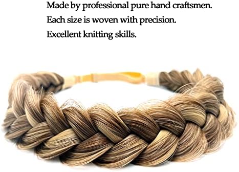 Synthetic Hair Braided Headband Classic Wide Strands Wedding Disorderly Fluffy Braids Wig Band Women Beauty Accessory - Image 3