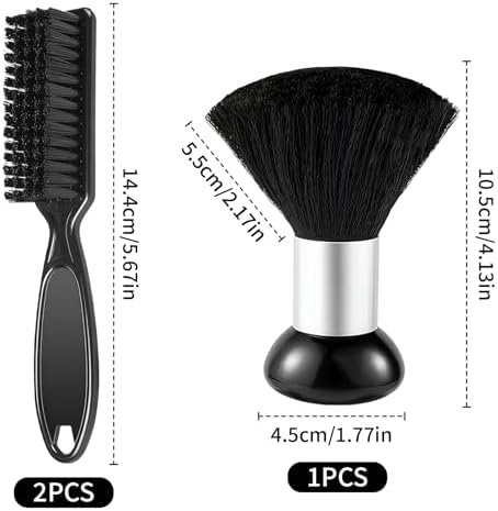 3 PCS Barber Neck Duster Brush Set, Professional Barber Accessories Cleaning Supplies, Hair Blade Clipper Cutting Cleaning Styling Tool - Image 2