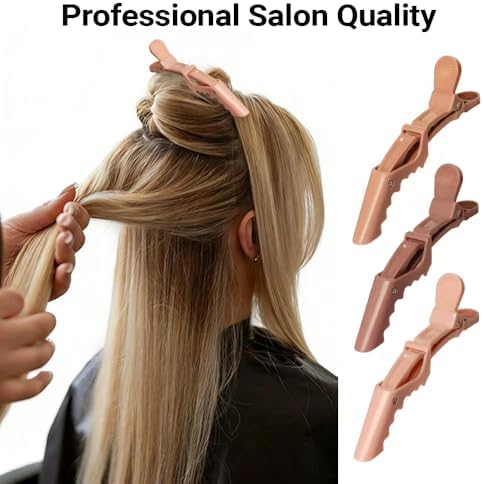 Ella & Sara 24PCS Alligator Hair Clips for Styling Professional Hairdressing Styling Sectioning Clips - Salon Alligator Clips for Thick Hair - Haircut Accessories Hairgrips for Women Girls - Image 3