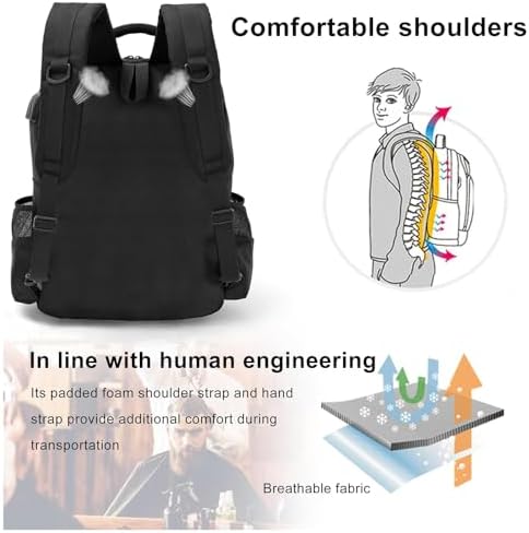 Large Barbers bags for Clippers and Supplies Makeup Backpack Bag Organizer for Hairstylists Bookbag for Travel Tools Bag for Men - Image 4
